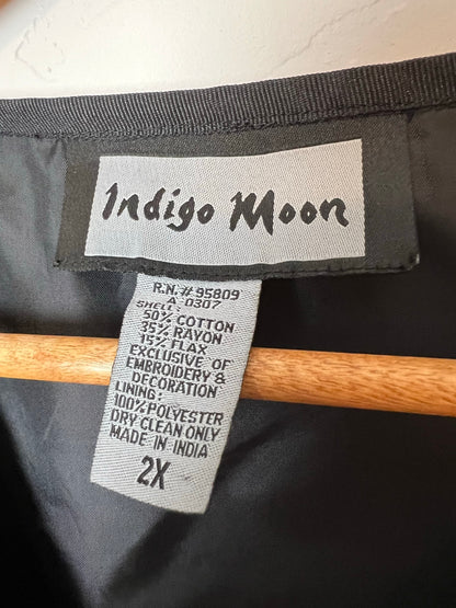 Indigo Moon Patchwork Art-to-Wear Jacket