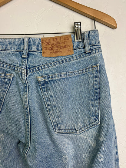 Y2K Butterfly Print Flared Jeans USA - S