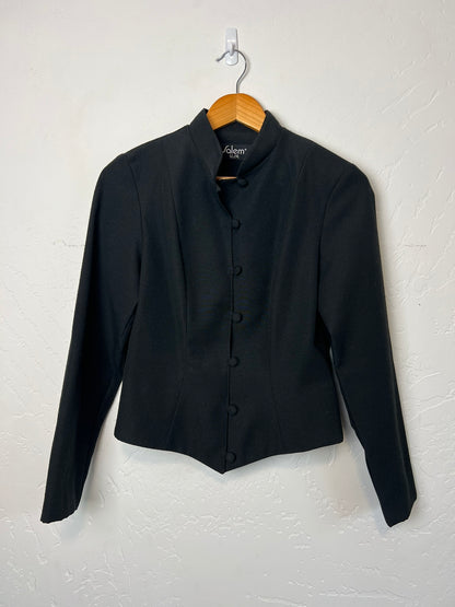 Salem USA Black Mandarin Collar Jacket - S/M