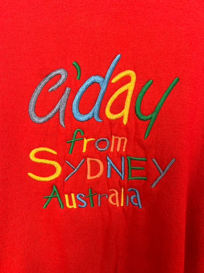 Kanley G'day from Sydney Australia Embroidered Sweatshirt - XL