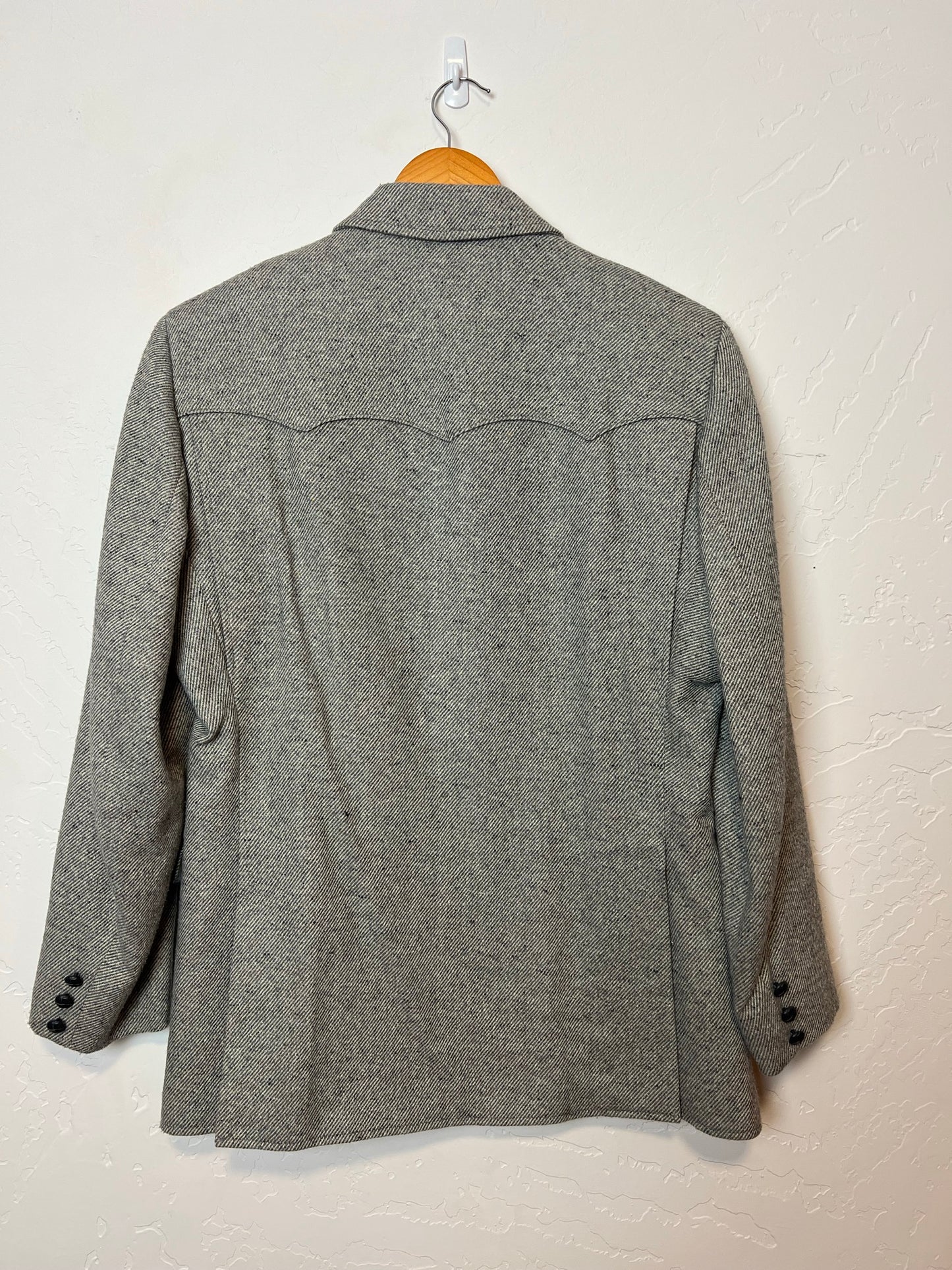 Pioneer Wear Grey Tweed Wool Western Blazer - Size 42