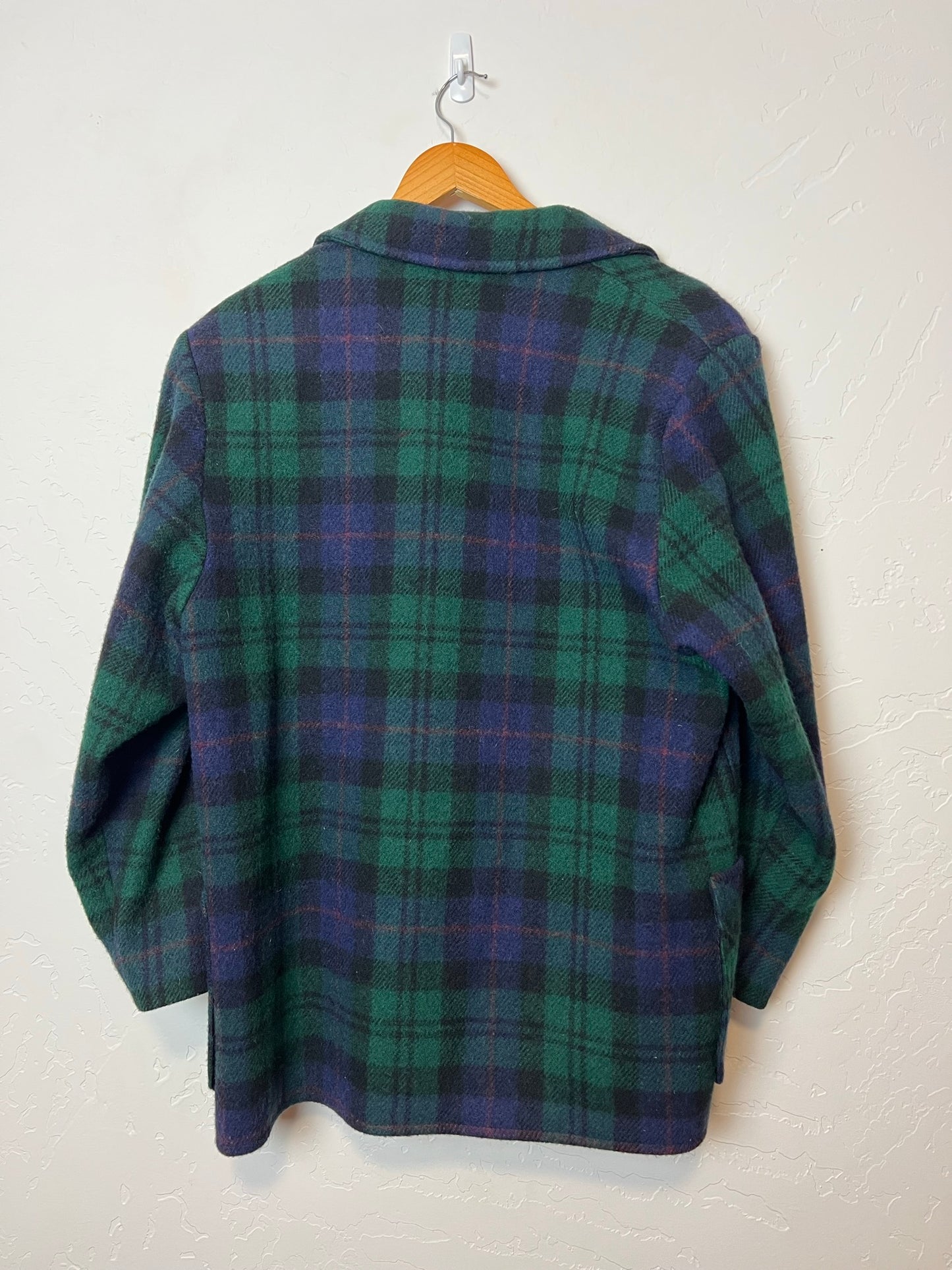 Vintage Black Watch Tartan Wool Blazer - Size M