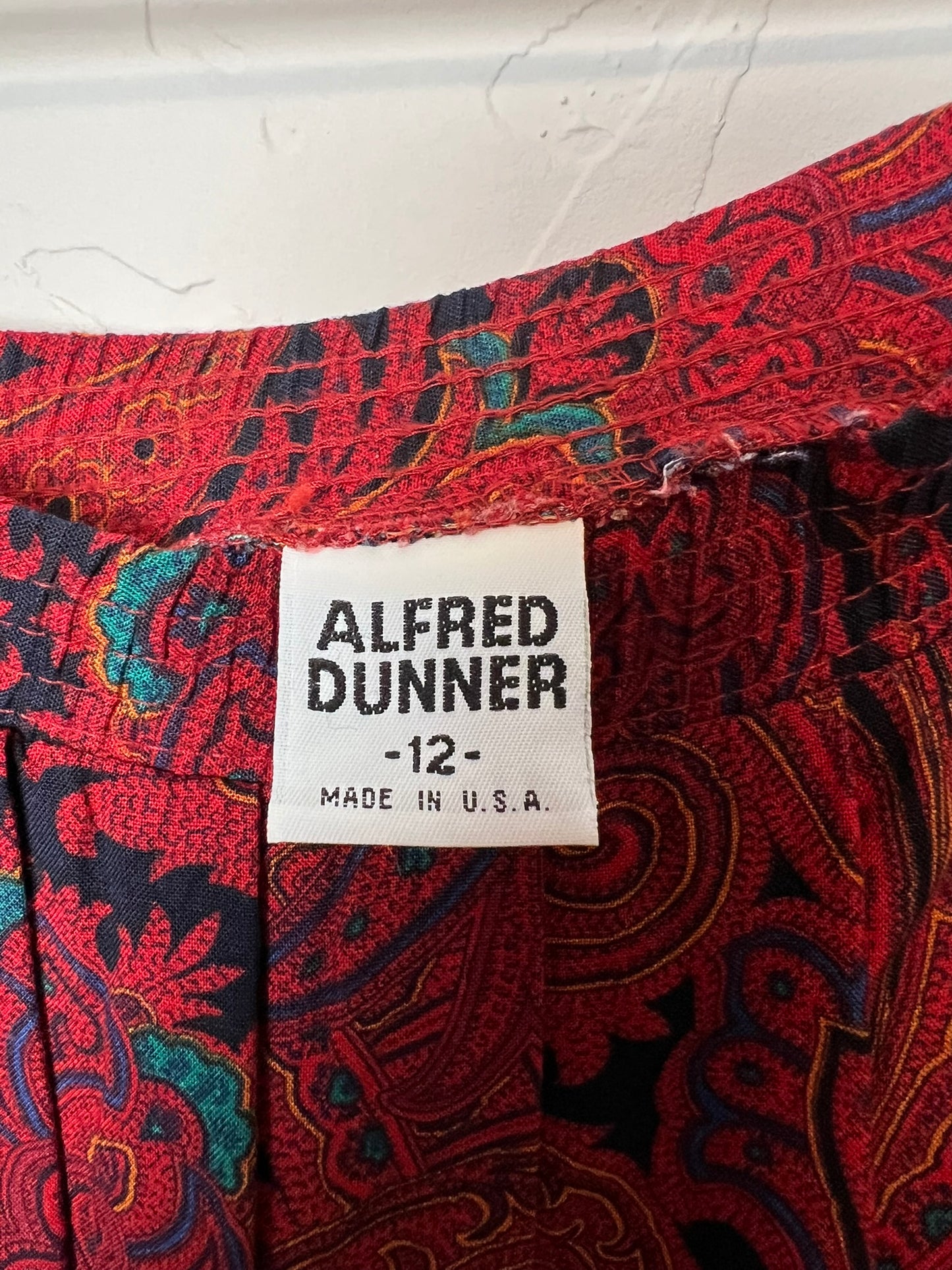 Alfred Dunner Paisley Rayon Skirt - L