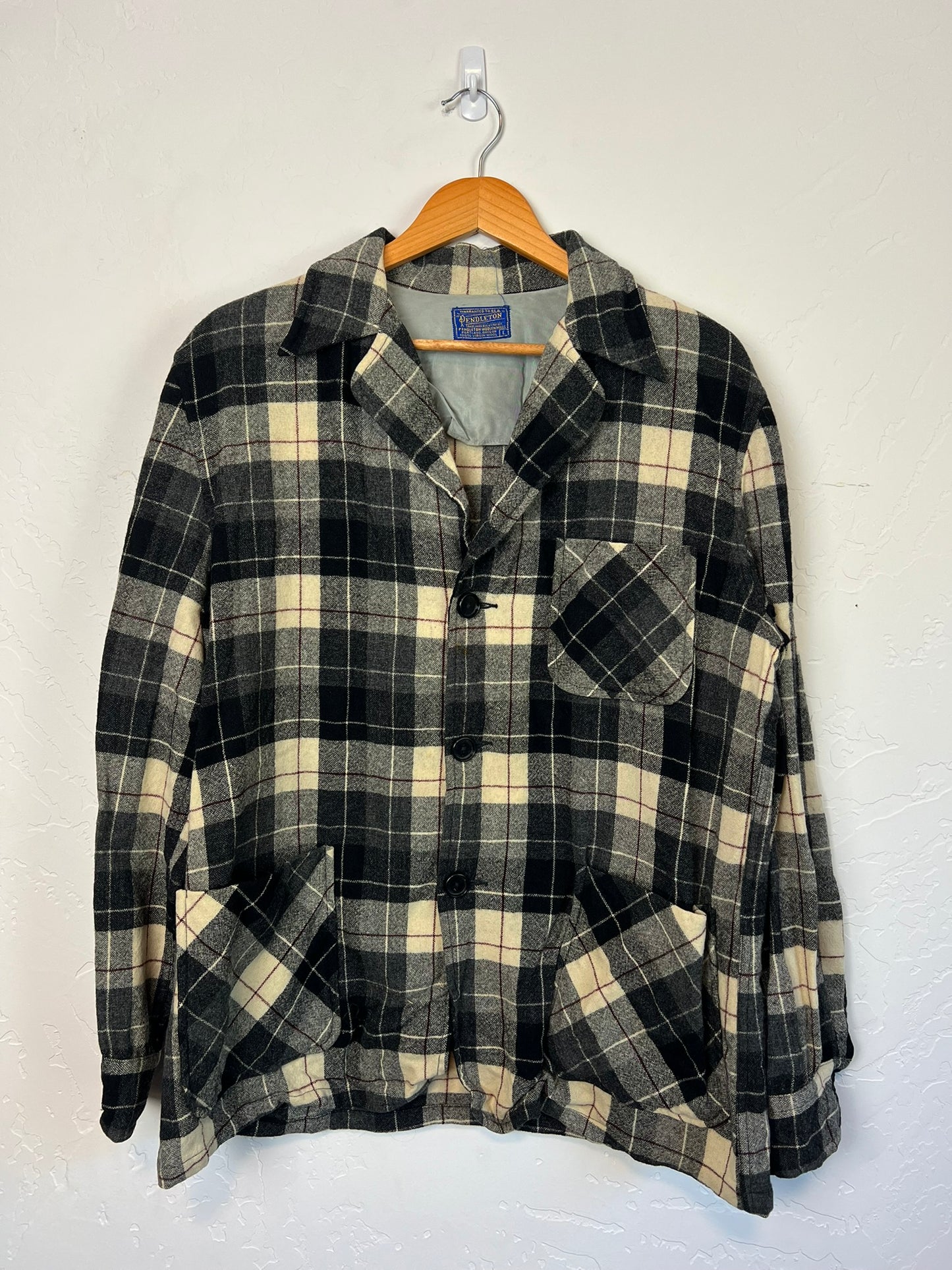 Pendleton Wool Plaid Board Shirt - L