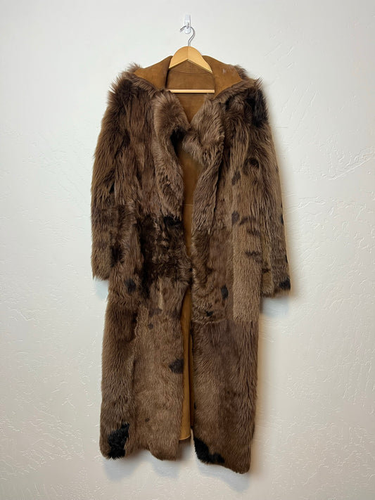 Michael Kors Brown Shearling Fur Coat - Size M