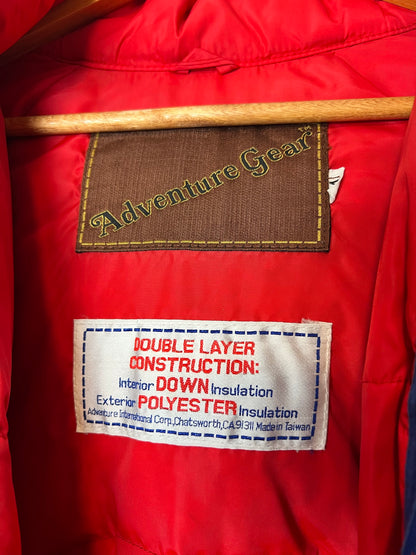Adventure Gear Blue & Red Down Puffer Jacket - Size M