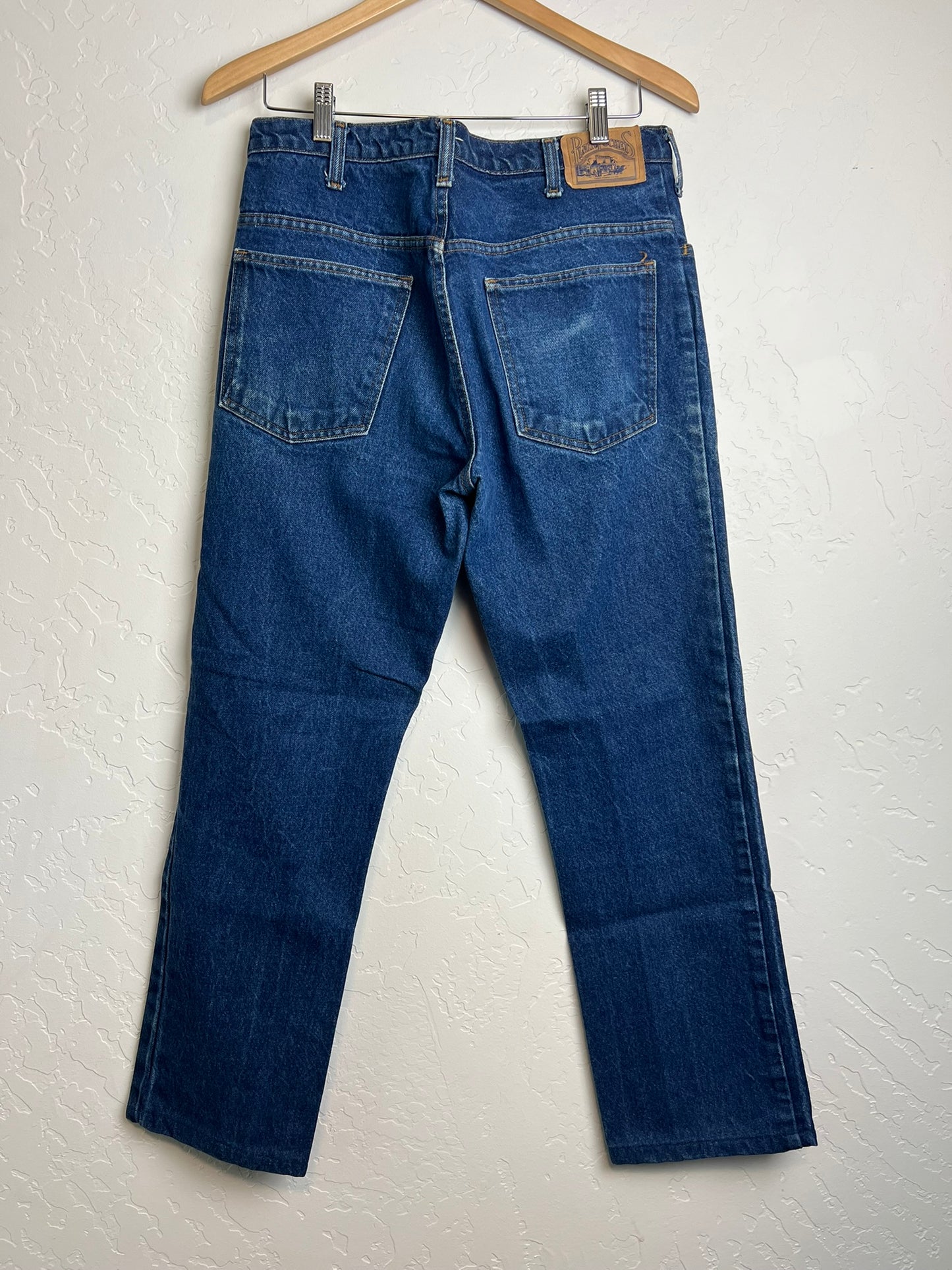 Plain Pockets Dark Wash Denim Jeans - 32x30