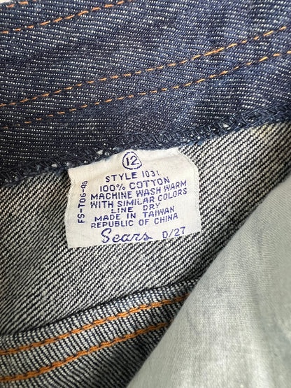 Sears Pleated High-Waist Jeans - Size 12