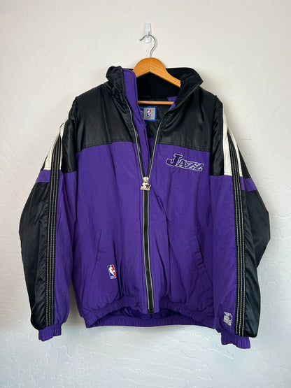 Starter Utah Jazz Puffer Purple Mountain Logo - L