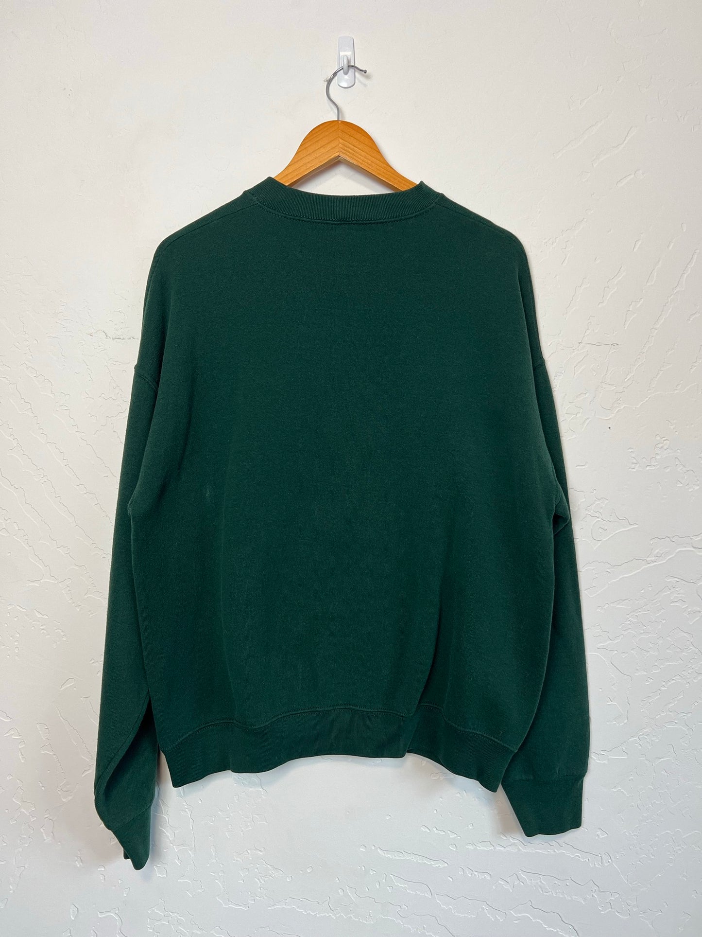 Fruit of the Loom Christmas Teddy Bear Green Sweatshirt - Size XL