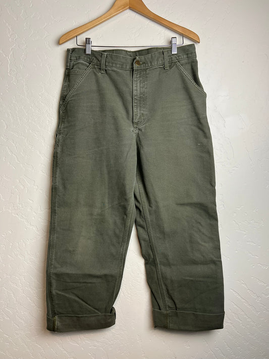 Carhartt B11 Moss Duck Work Dungaree - 34x32