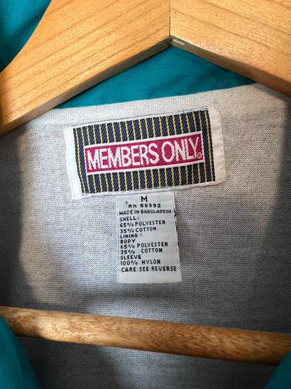 Members Only Navy Colorblock Racing Stripe Jacket - Size M