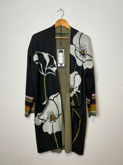 Maxsport Floral Intarsia Duster Cardigan - L
