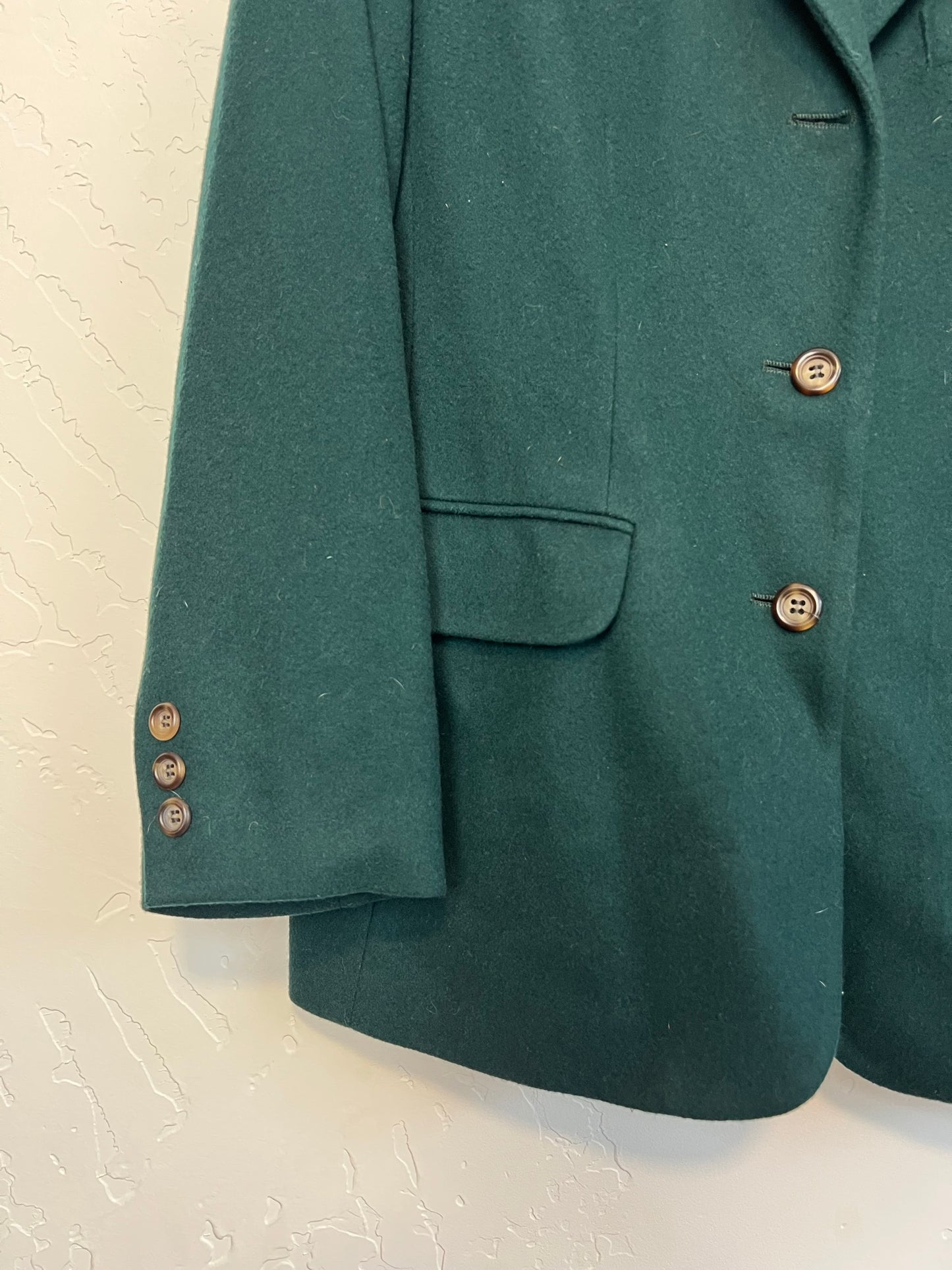 L.L. Bean Hunter Green Wool Blazer - Size 10P