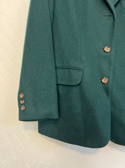 L.L. Bean Hunter Green Wool Blazer - Size 10P