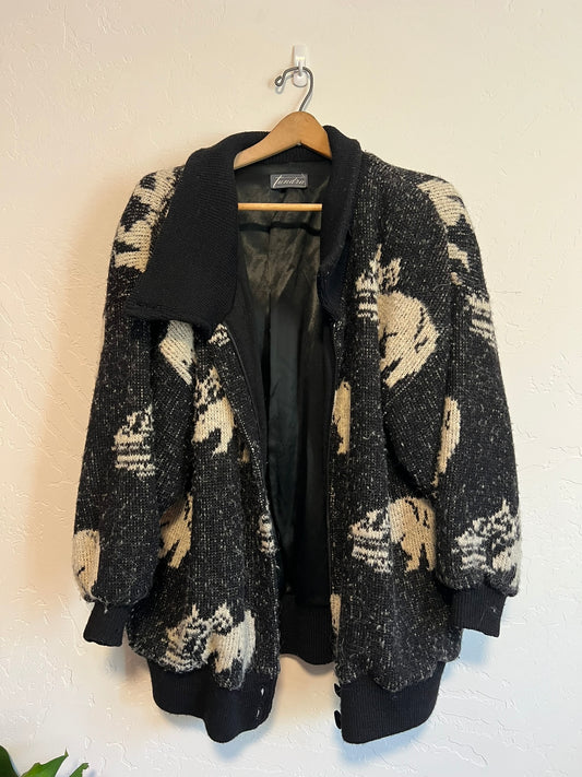 Tundra Canada Nordic Pattern Lined Cardigan- Size L