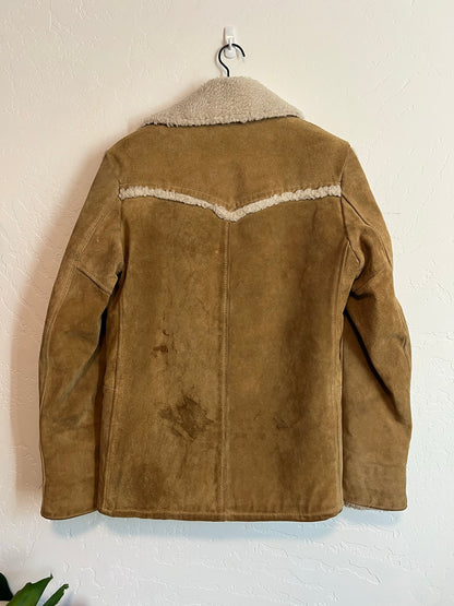 Sears Western Outdoor Wear Suede Sherpa Rancher - L