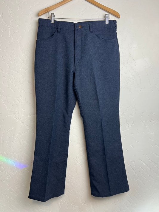 Wrangler Heather Blue Flared Trousers - 34x32