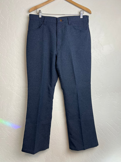 Wrangler Heather Blue Flared Trousers - 34x32