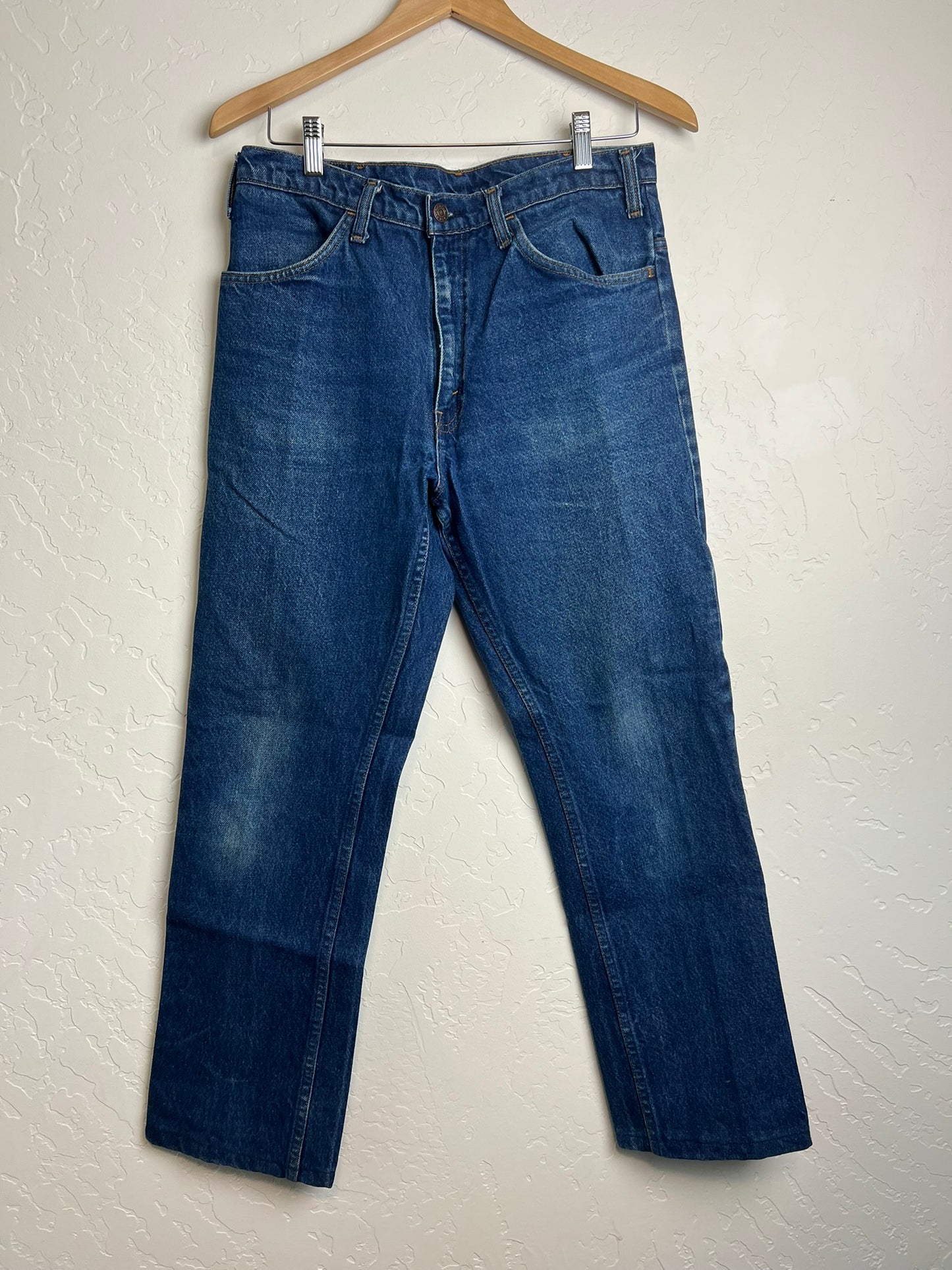 Plain Pockets Dark Wash Denim Jeans - 32x30