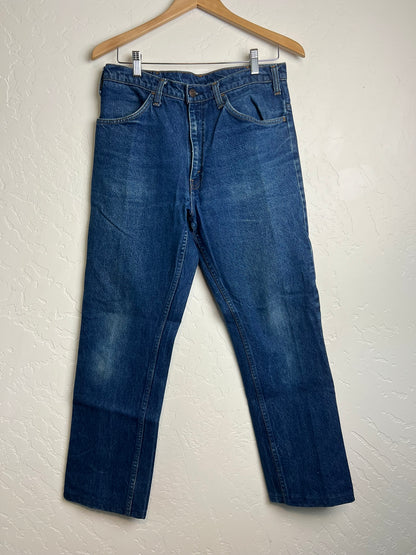 Plain Pockets Dark Wash Denim Jeans - 32x30