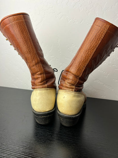 Western Outfitters Packer Boots Tooled - 8 D