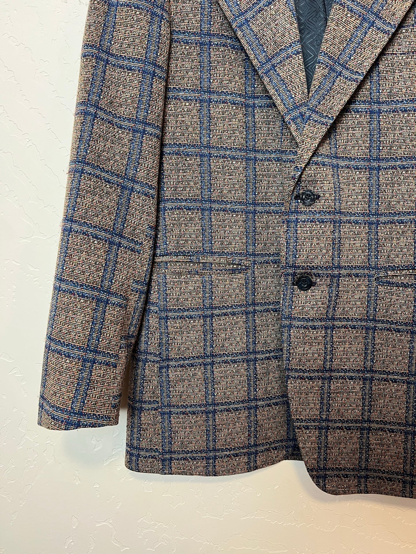 Bar C California Ranchwear Tweed Windowpane Blazer - L
