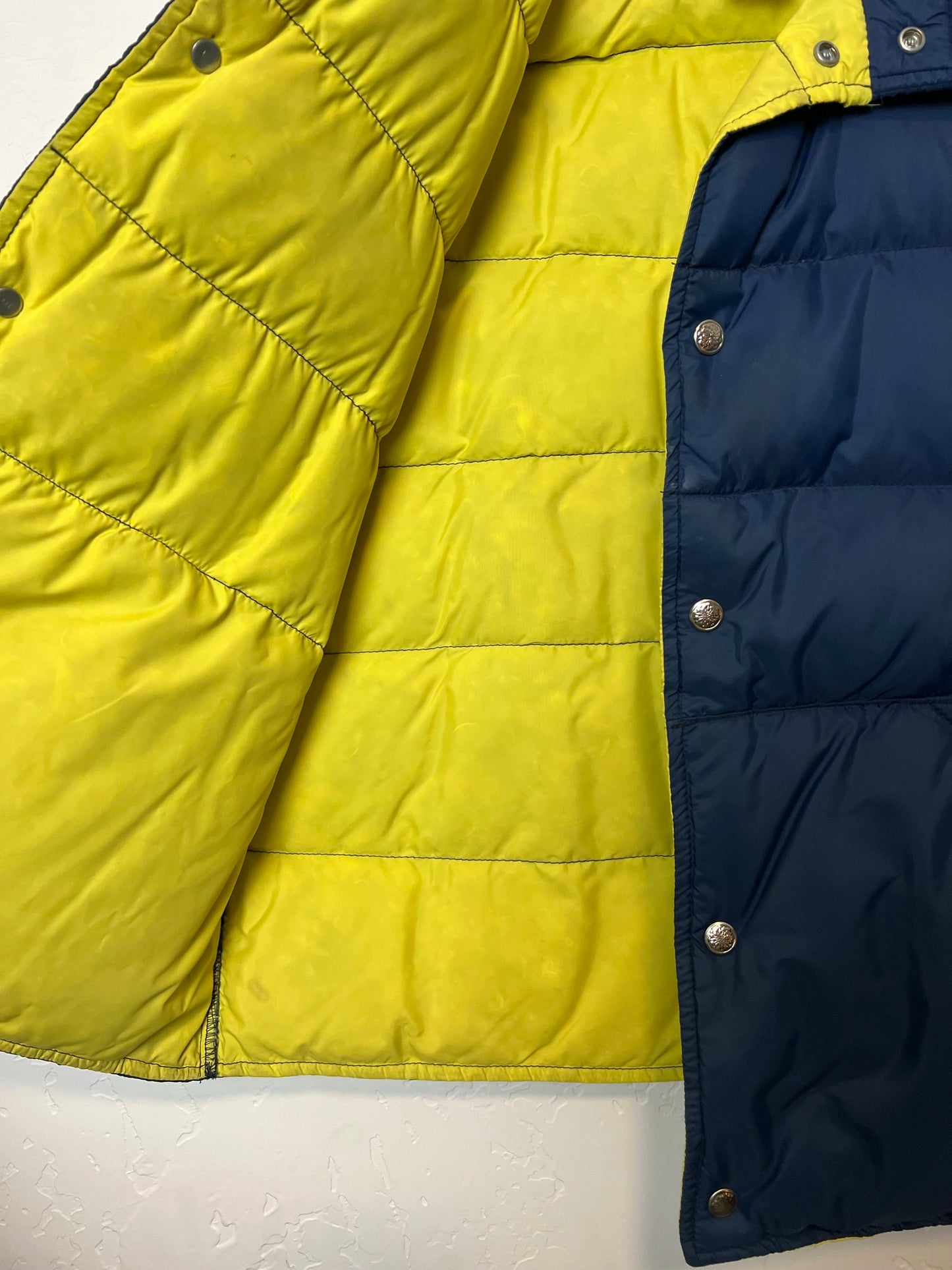 Kool Look Navy Quilted Puffer Vest with Yellow Lining - Size XL