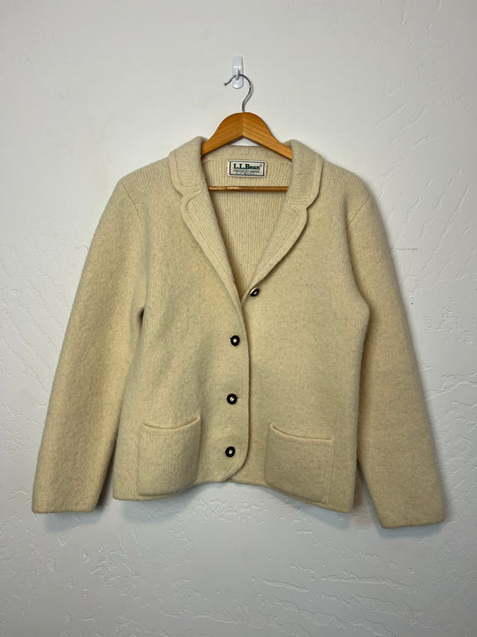 L.L. Bean Austrian Tirol Boiled Wool Cardigan - M