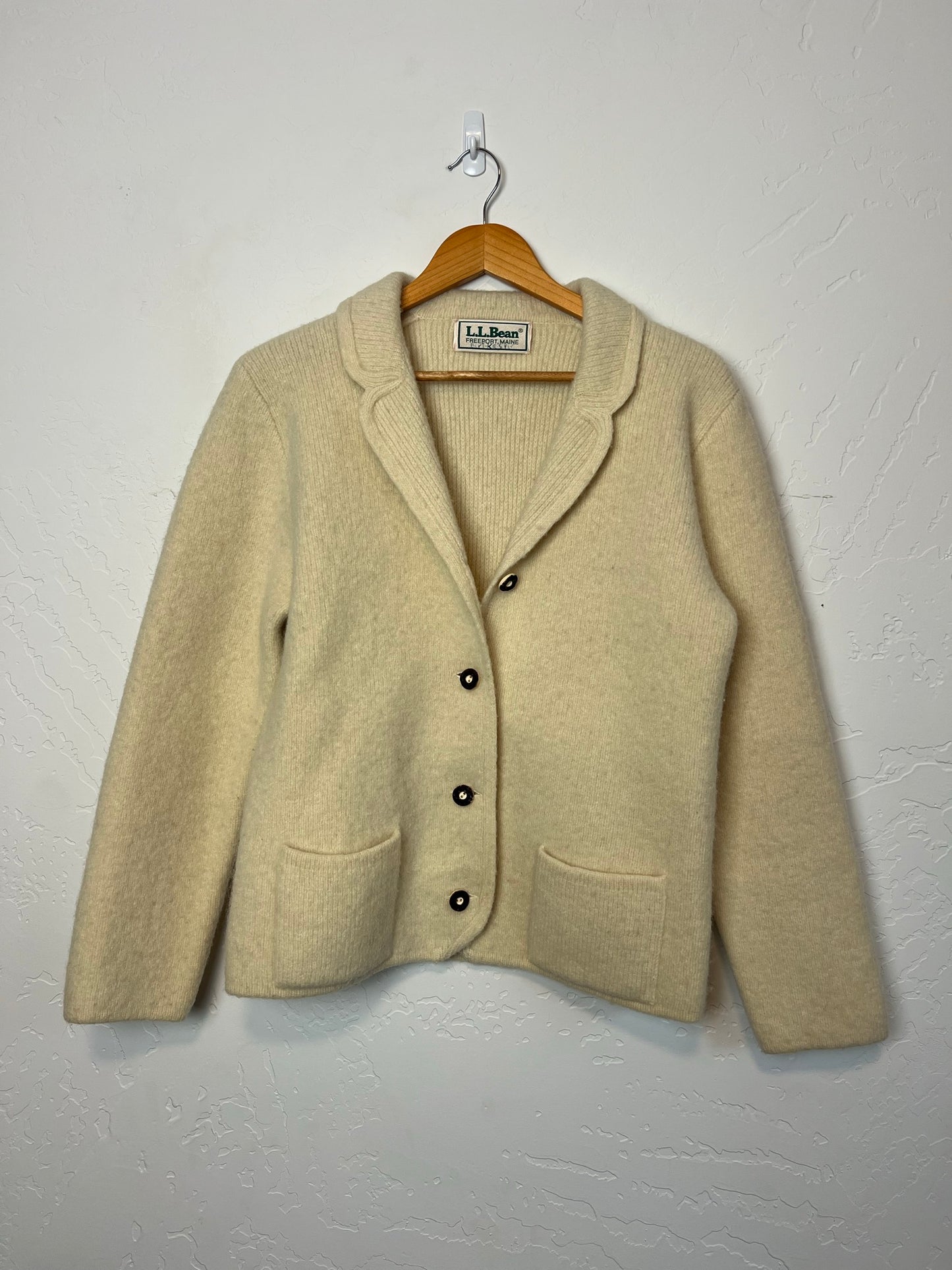 L.L. Bean Austrian Tirol Boiled Wool Cardigan - M