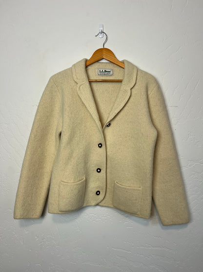 L.L. Bean Austrian Tirol Boiled Wool Cardigan - M