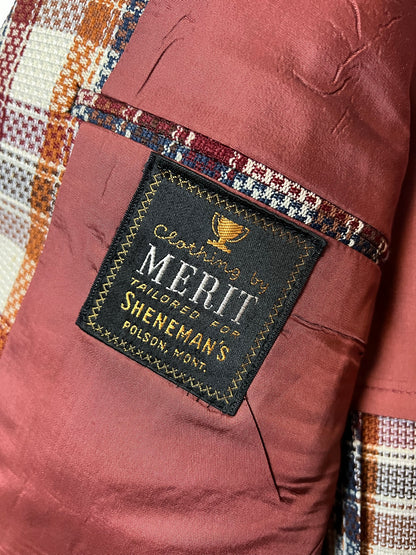 Merit for Sheneman's Plaid Wool Blazer - M