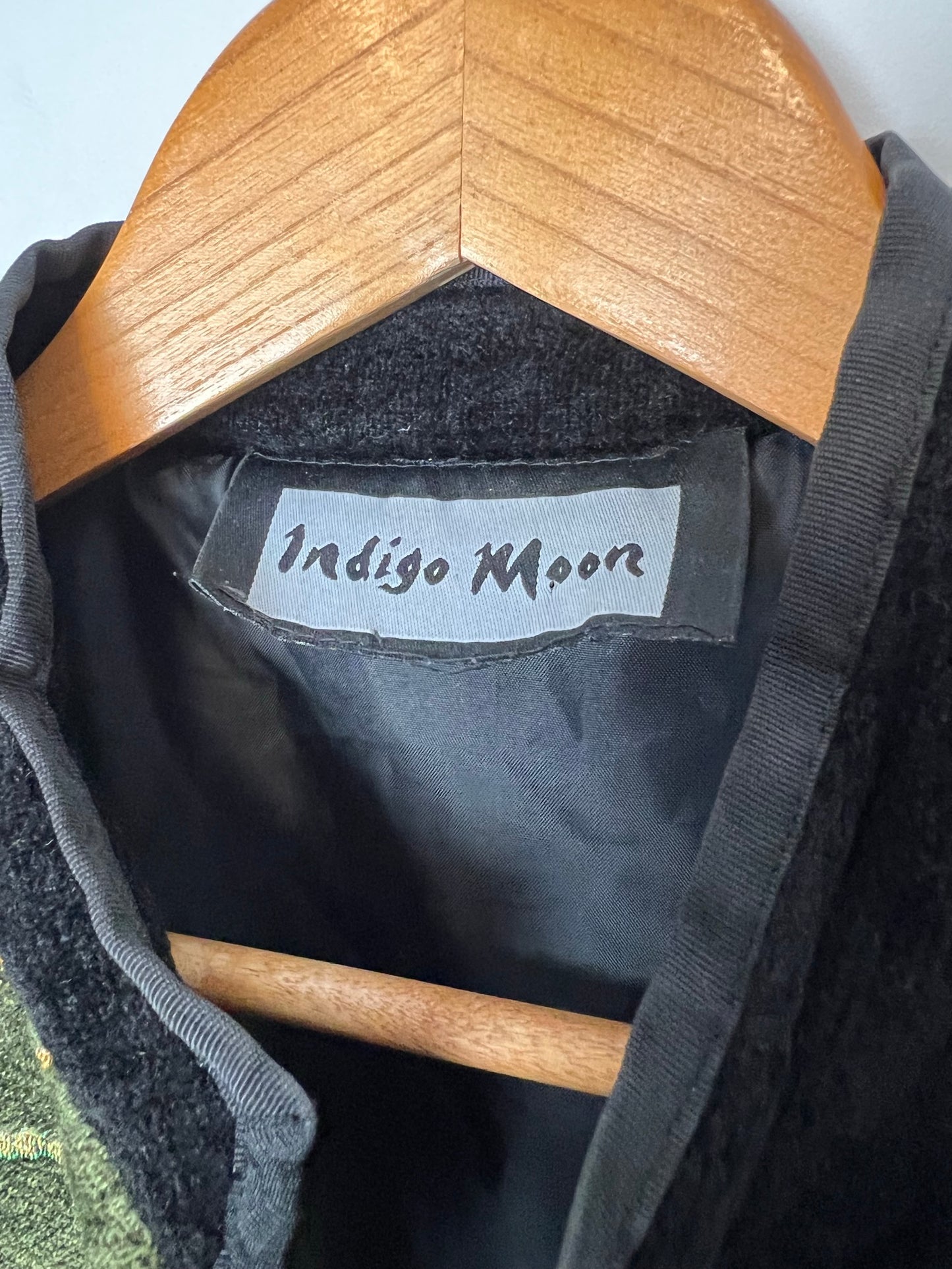 Indigo Moon Velvet Patchwork Art Jacket - L