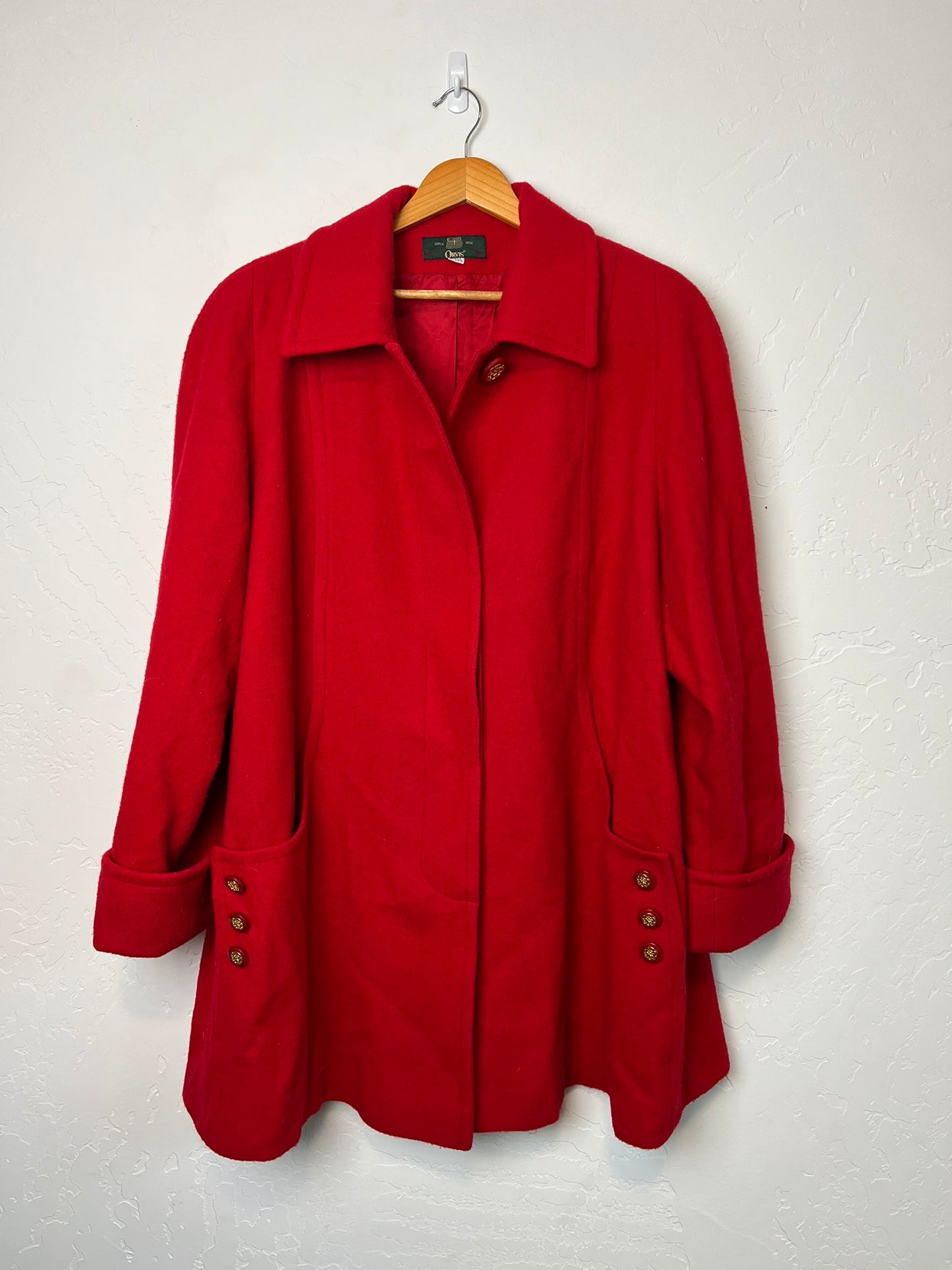 Orvis Red Wool Swing Coat - L