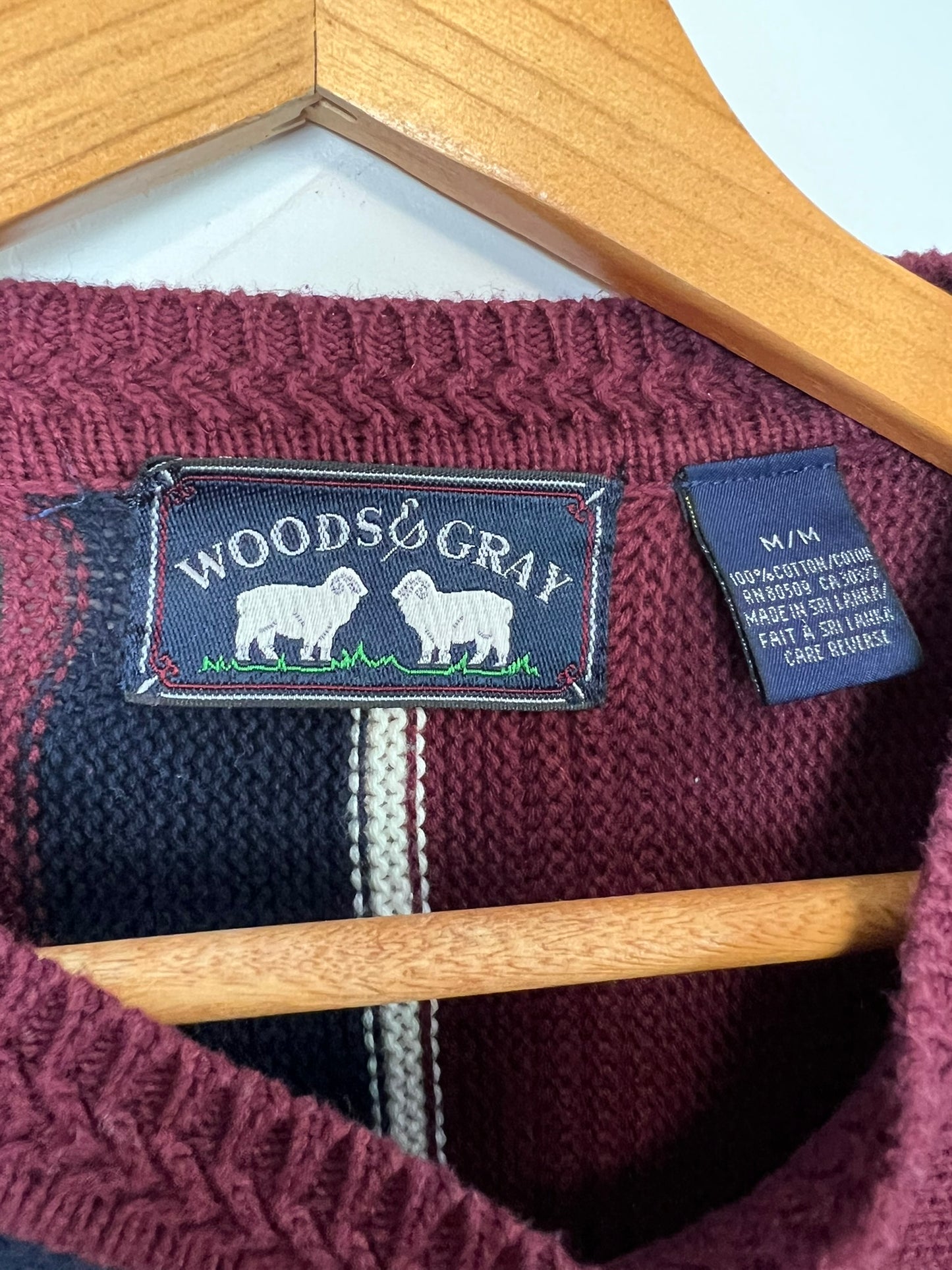 Woods & Gray Striped Crewneck Sweater - Size M