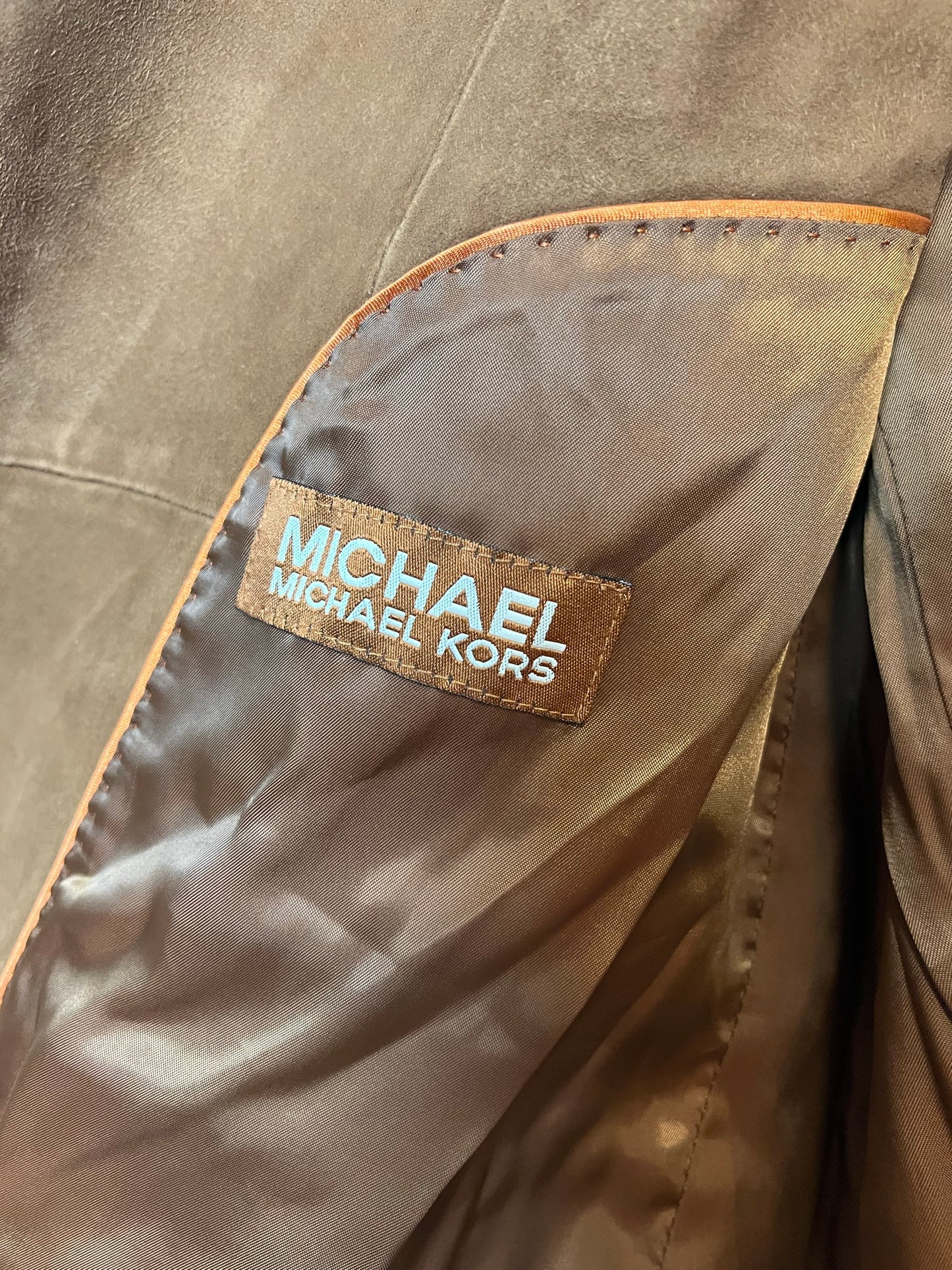 Michael Kors Cognac Suede Blazer - XL