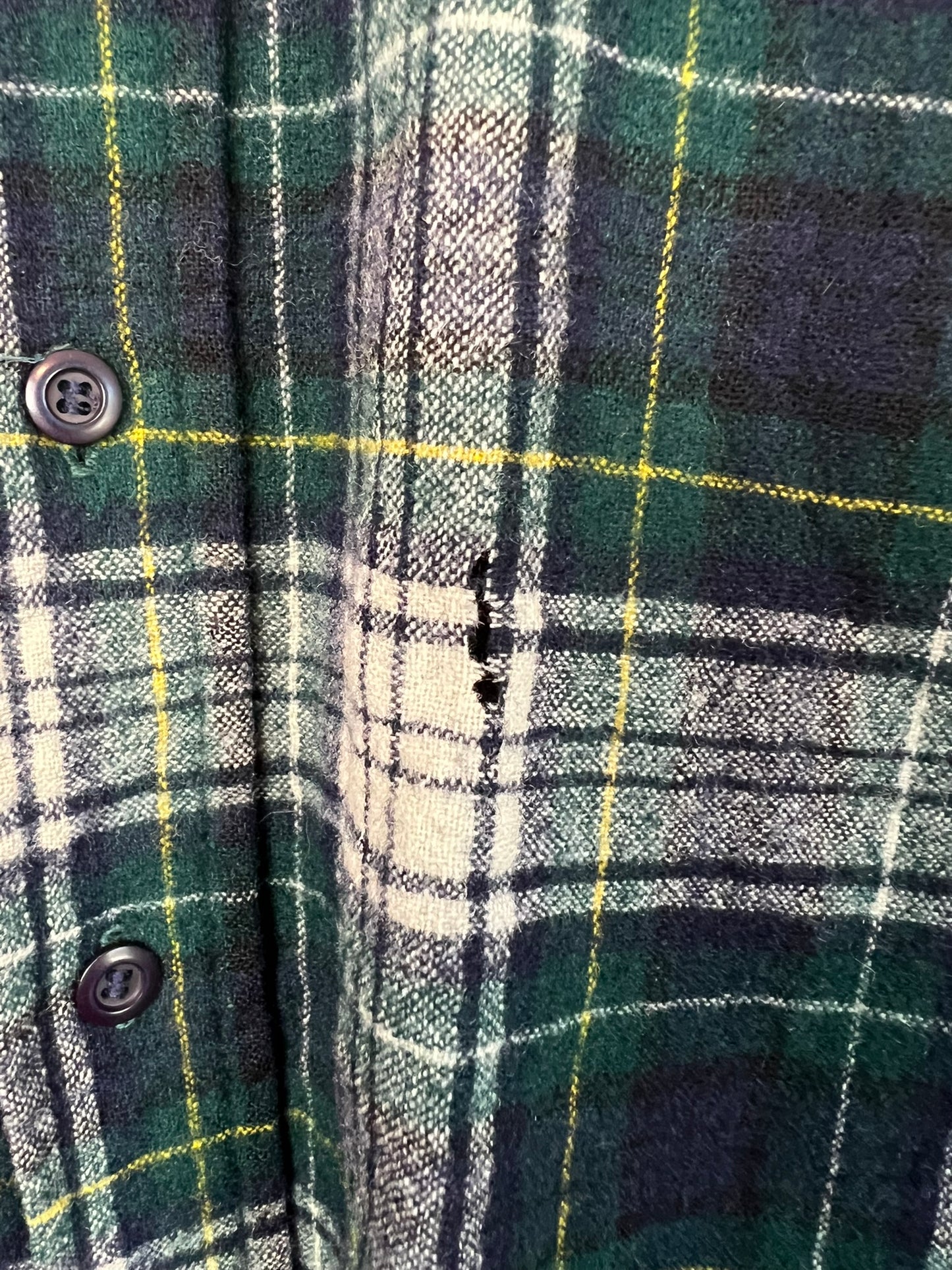 Pendleton Board Shirt Green Plaid Wool - 16