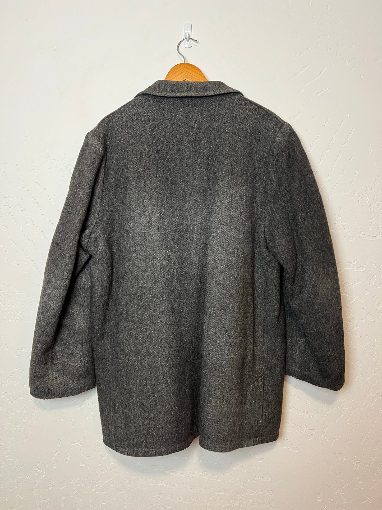 Penney's Sports Outerwear Charcoal Wool Coat - Size 44