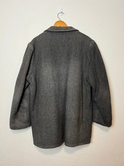 Penney's Sports Outerwear Charcoal Wool Coat - Size 44