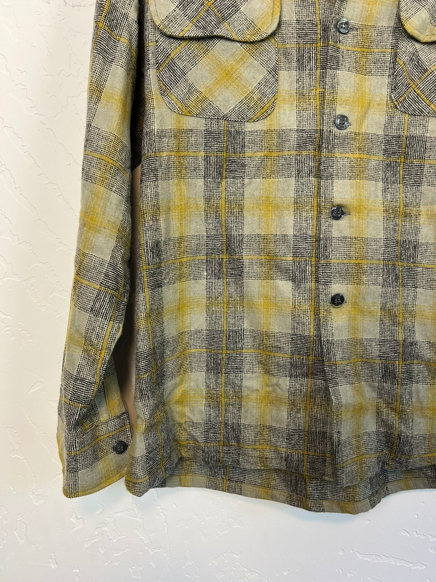 Towncraft Plus by Penneys Wool Plaid Board Shirt - M