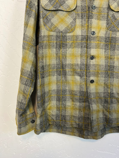 Towncraft Plus by Penneys Wool Plaid Board Shirt - M