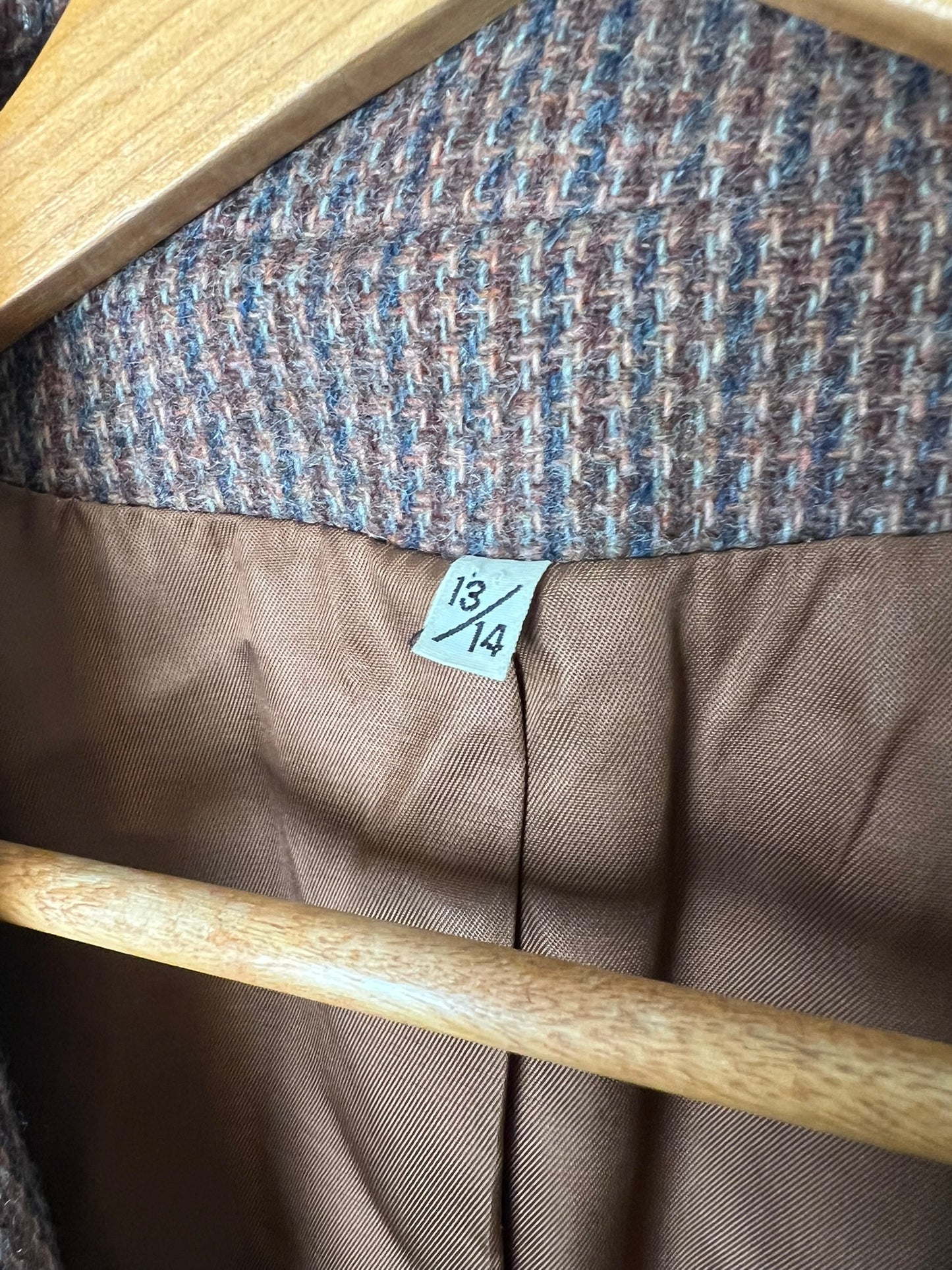 Peabody House Houndstooth Tweed Blazer - 13/14