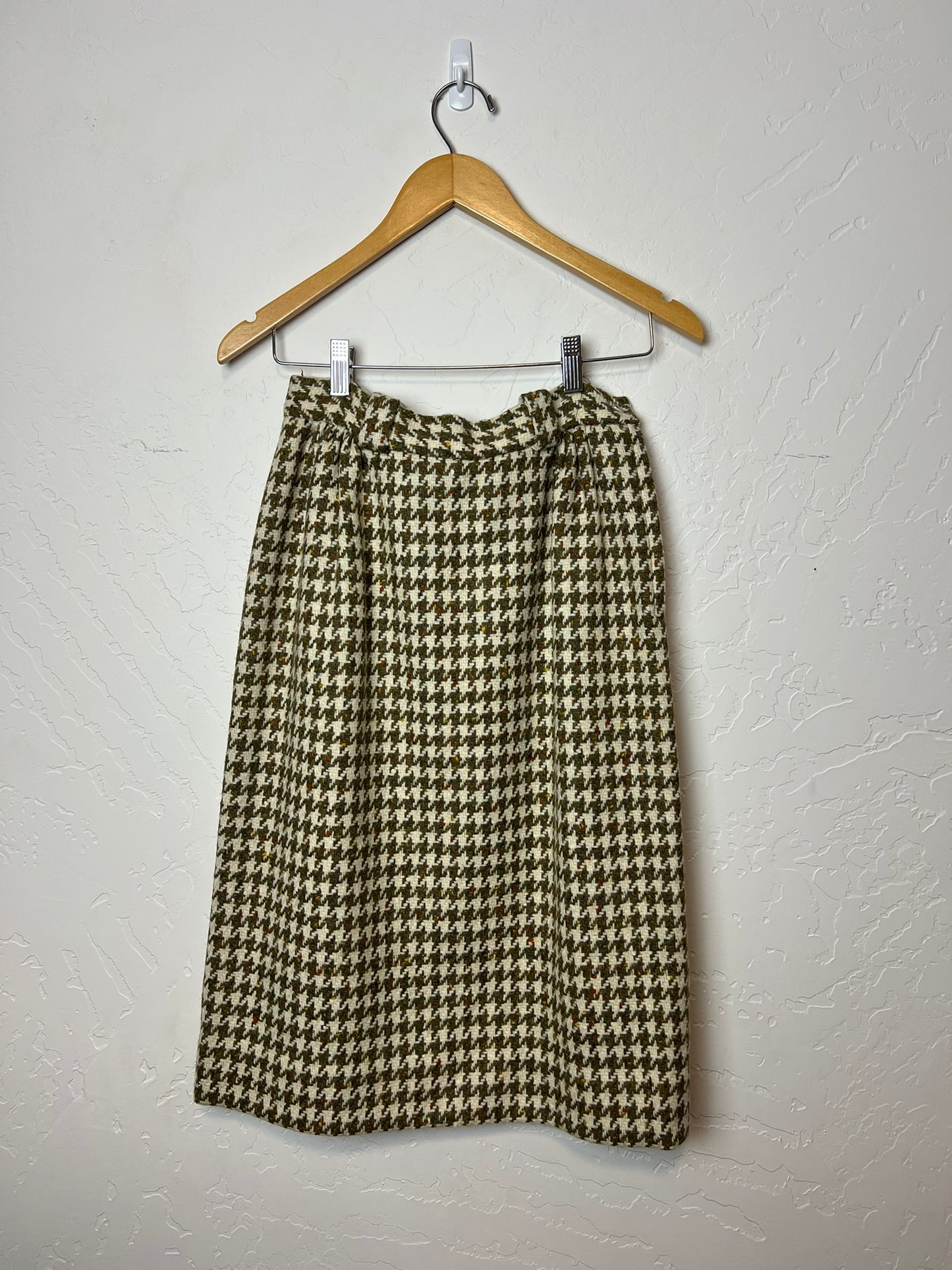petti glen Houndstooth Wool Pencil Skirt - 13/14