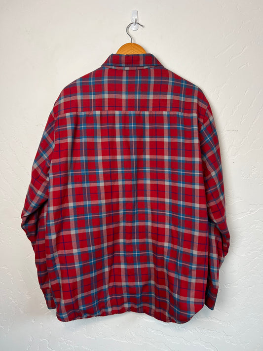 Greatland Sportswear Quilted Flannel Shirt Jacket in Red Plaid - L