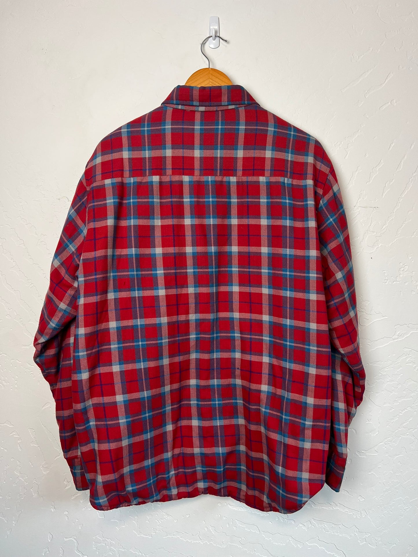 Greatland Sportswear Quilted Flannel Shirt Jacket in Red Plaid - L