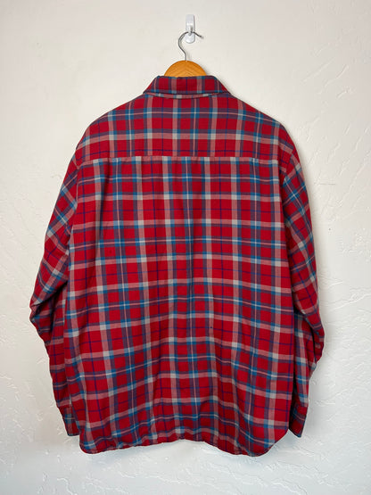 Greatland Sportswear Quilted Flannel Shirt Jacket in Red Plaid - L