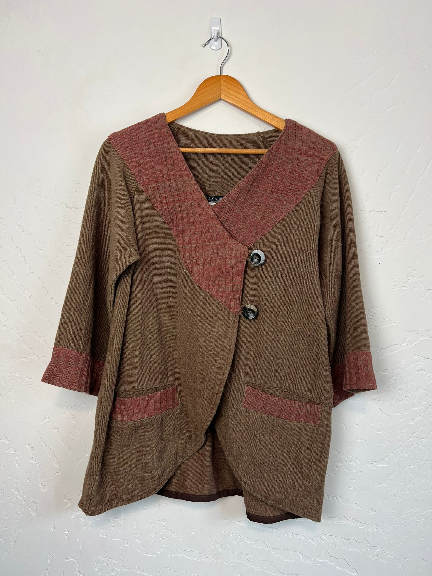 Tribe Hand Woven Cotton Wrap Jacket - S