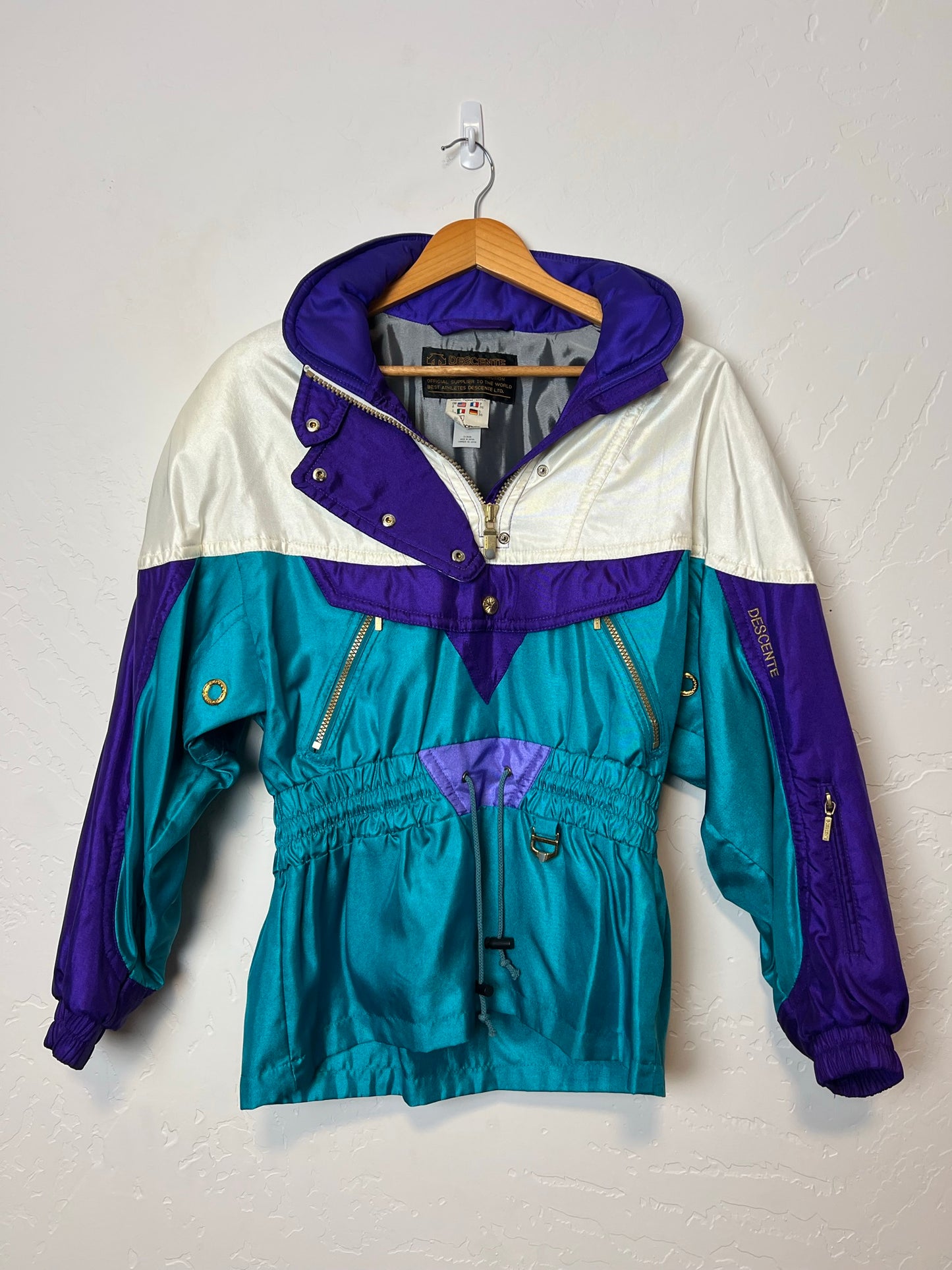 Descente Purple & Teal Ski Jacket - Made in Japan - Women's Size 36