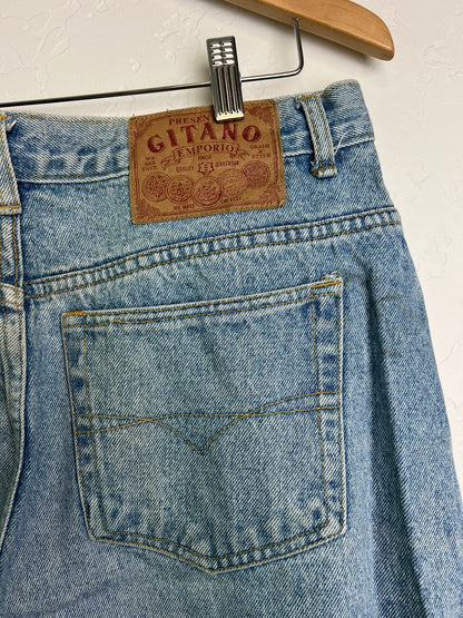 Gitano High-Rise Mom Jeans - Stonewash
