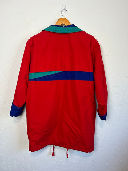 London Fog Red Colorblock Windbreaker with Thinsulate - Size M